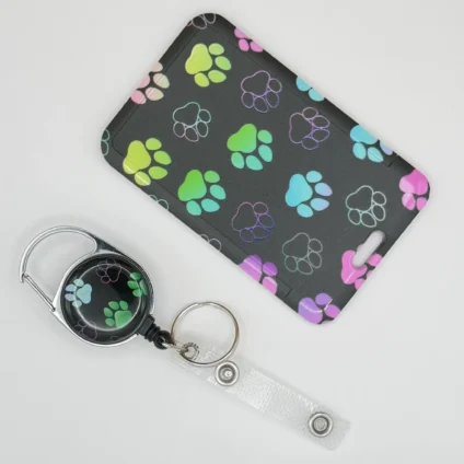 print ID card holder + Retractable Reel Clip