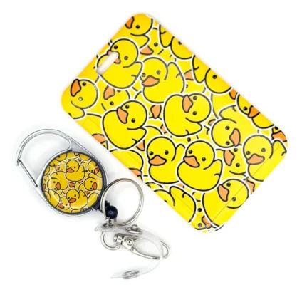 print ID card Holder with Retractable Reel Clip set