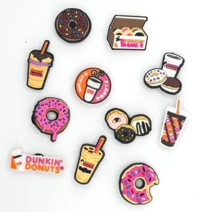 Random 10pcs Dunkin donuts Shoe Charms